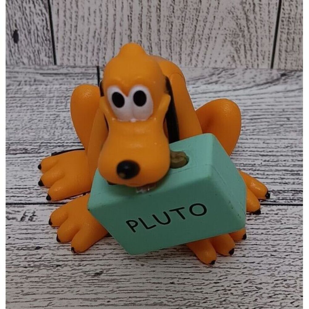 Pluto Train Passenger Dog Suitcase Summer‎ Vacation Figure Figurine Cake Topper